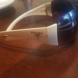 100% Prada Sunglasses SPR 22M ZVA-6S1 Ivory